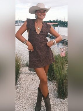 FREE PEOPLE WILLOW EYELET DRESS Sz M